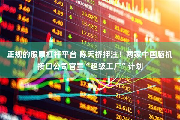 正规的股票杠杆平台 陈天桥押注！两家中国脑机接口公司官宣“超级工厂”计划